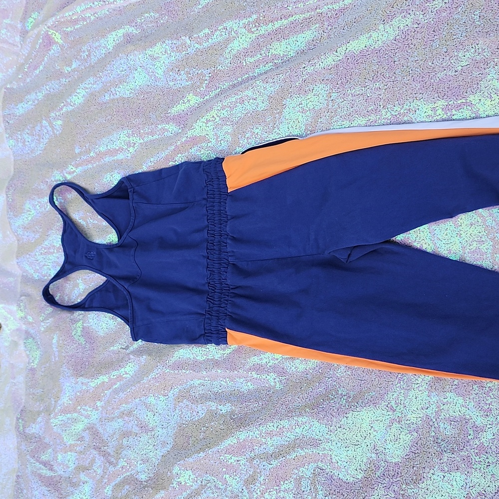 FP Movement by Free People Jumpsuit NWOT Navy, Orange, White XS!! - Picture 3 of 4